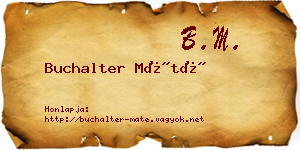 Buchalter Máté névjegykártya