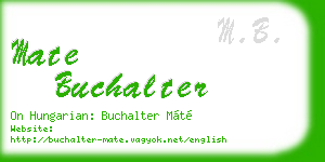 mate buchalter business card